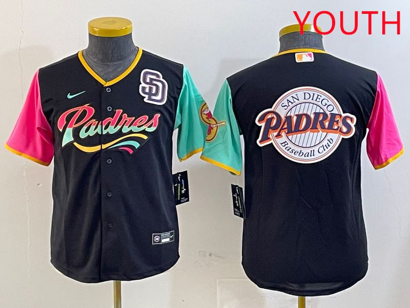 Youth San Diego Padres Blank Black City Edition Game 2025 Nike MLB Jersey style 13